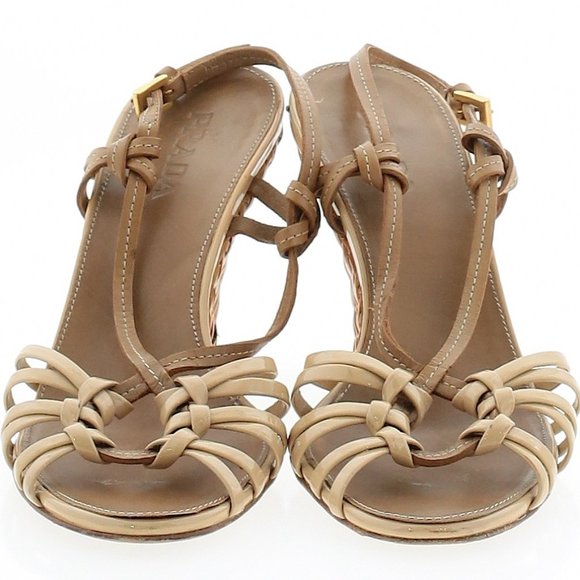Prada Wedges - Tan, Size 37 - Picture 2 of 9